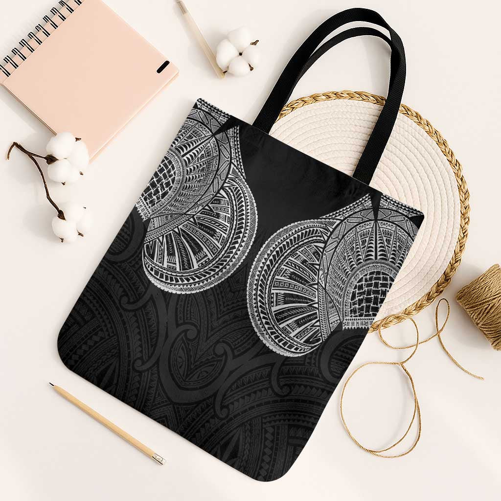 Samoan Traditional Art Tattoos Tote Bag Tatau Roman Reigns Black Color LT03 Black Strap One Size Black - Polynesian Pride