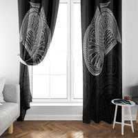 Samoan Traditional Art Tattoos Window Curtain Tatau Roman Reigns Black Color LT03 - Polynesian Pride