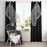 Samoan Traditional Art Tattoos Window Curtain Tatau Roman Reigns Black Color LT03 - Polynesian Pride
