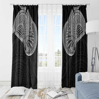 Samoan Traditional Art Tattoos Window Curtain Tatau Roman Reigns Black Color LT03 - Polynesian Pride