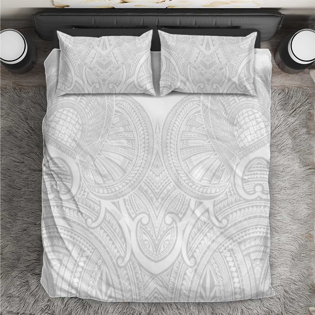 Samoan Traditional Art Tattoos Bedding Set Tatau Roman Reigns White Color LT03 White - Polynesian Pride