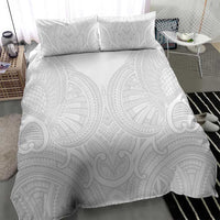 Samoan Traditional Art Tattoos Bedding Set Tatau Roman Reigns White Color LT03 - Polynesian Pride