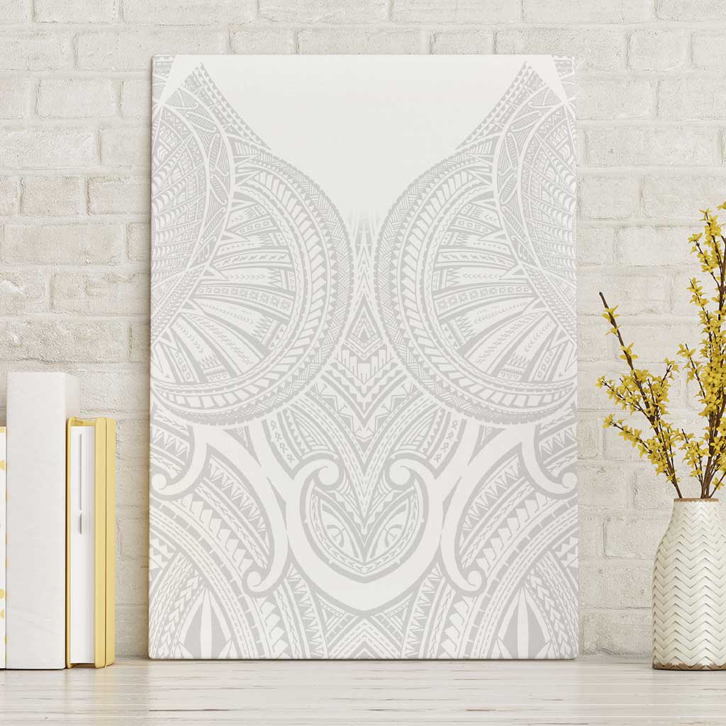 Samoan Traditional Art Tattoos Canvas Wall Art Tatau Roman Reigns White Color LT03 Without Frame White - Polynesian Pride