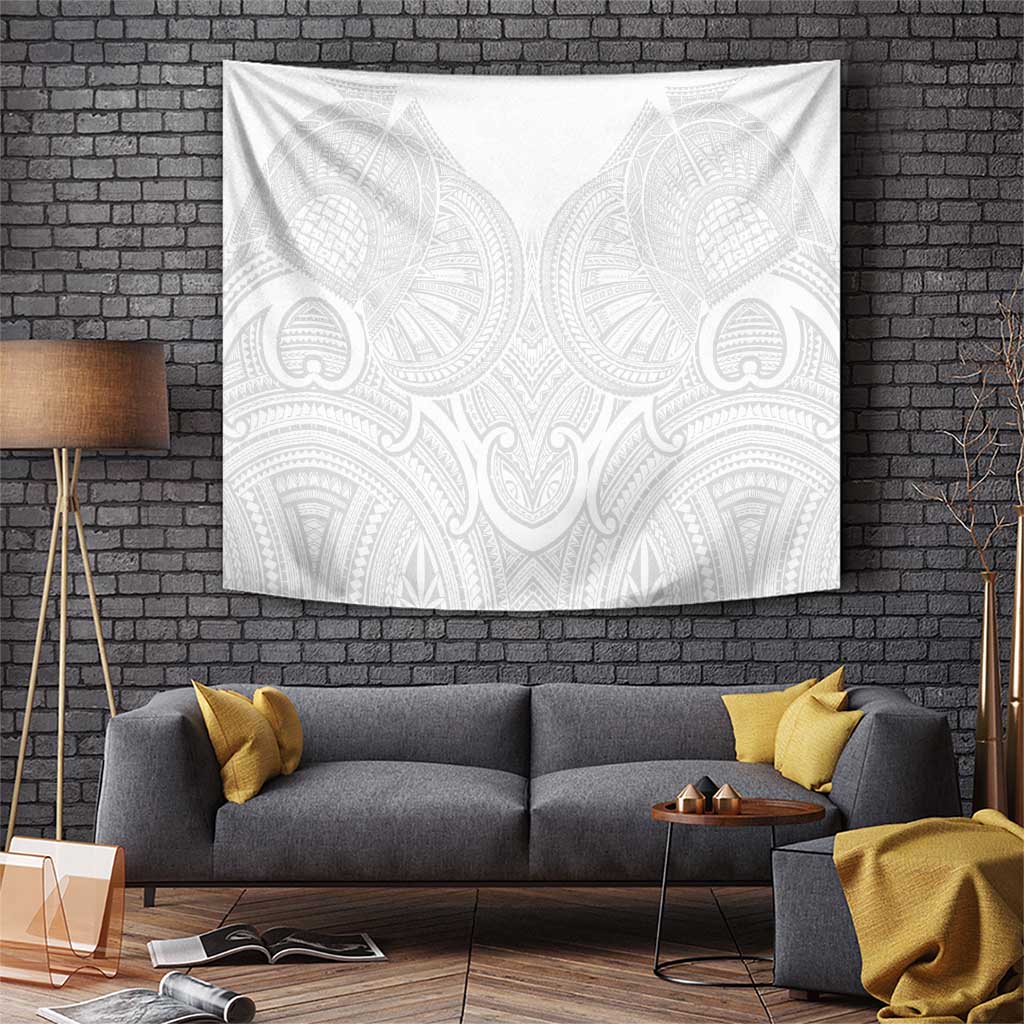 Samoan Traditional Art Tattoos Tapestry Tatau Roman Reigns White Color LT03 White - Polynesian Pride