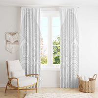 Samoan Traditional Art Tattoos Window Curtain Tatau Roman Reigns White Color LT03 - Polynesian Pride