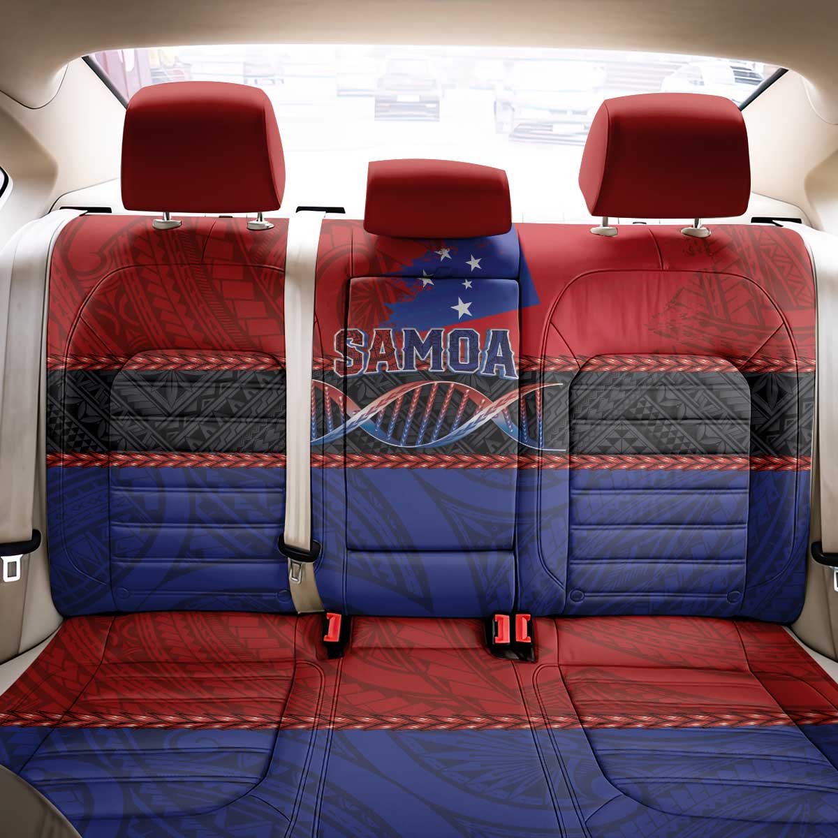 Samoan DNA-Proud of Samoa Back Car Seat Cover Polynesian Patterns LT03 - Polynesian Pride