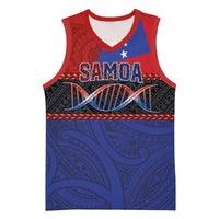 Personalised Samoan DNA-Proud of Samoa Basketball Jersey Polynesian Patterns LT03 Unisex Multicolor - Polynesian Pride