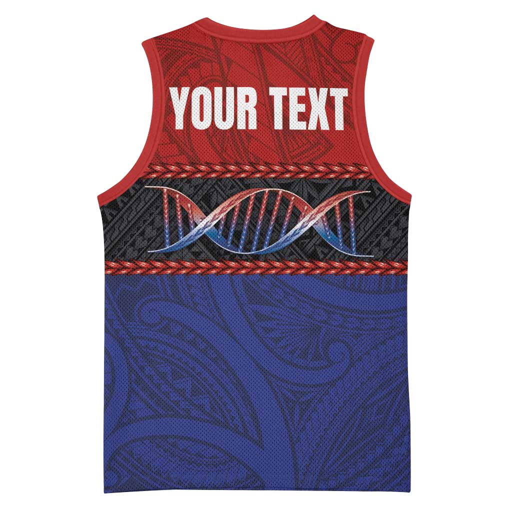 Personalised Samoan DNA-Proud of Samoa Basketball Jersey Polynesian Patterns LT03 - Polynesian Pride