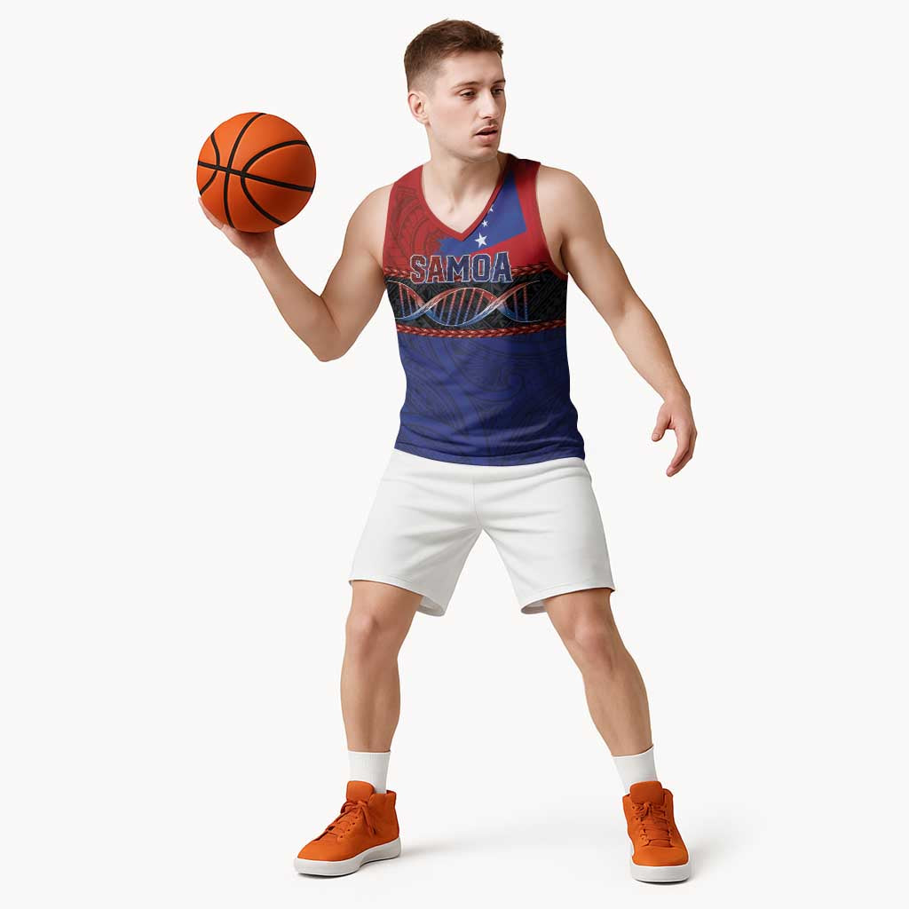 Personalised Samoan DNA-Proud of Samoa Basketball Jersey Polynesian Patterns LT03 - Polynesian Pride