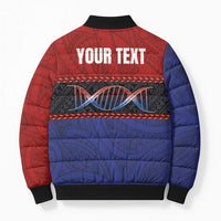 Personalised Samoan DNA-Proud of Samoa Bomber Puffer Jacket Polynesian Patterns LT03 - Polynesian Pride