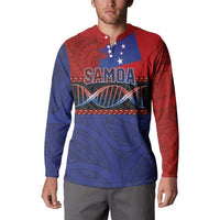 Personalised Samoan DNA-Proud of Samoa Button Sweatshirt Polynesian Patterns LT03 - Polynesian Pride