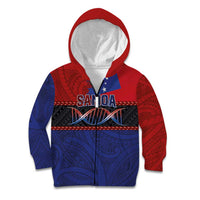 Personalised Samoan DNA-Proud of Samoa Kid Hoodie Polynesian Patterns LT03 Zip Hoodie Multicolor - Polynesian Pride