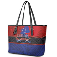 Samoan DNA-Proud of Samoa Leather Tote Bag Polynesian Patterns LT03 - Polynesian Pride