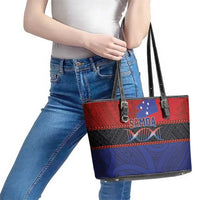 Samoan DNA-Proud of Samoa Leather Tote Bag Polynesian Patterns LT03 - Polynesian Pride