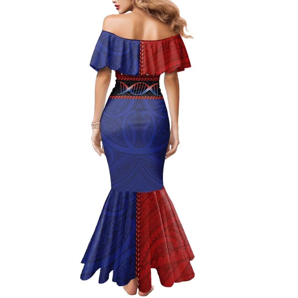 Personalised Samoan DNA-Proud of Samoa Mermaid Dress Polynesian Patterns LT03 - Polynesian Pride
