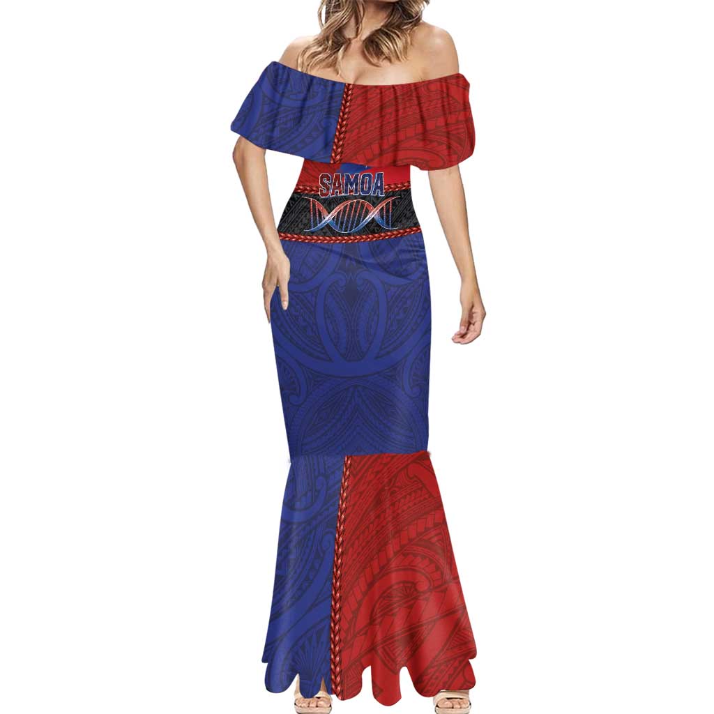 Personalised Samoan DNA-Proud of Samoa Mermaid Dress Polynesian Patterns LT03 - Polynesian Pride