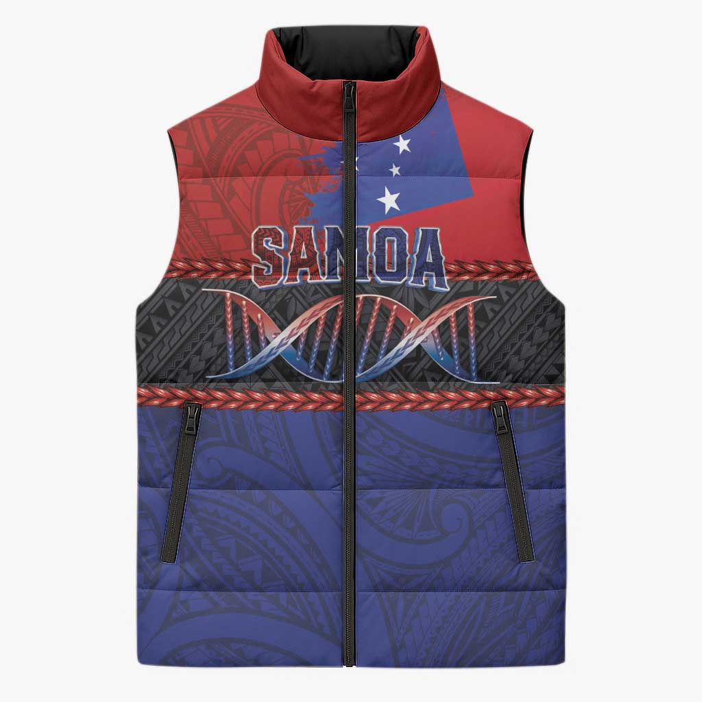 Personalised Samoan DNA-Proud of Samoa Sleeveless Puffer Jacket Polynesian Patterns LT03 Unisex Multicolor - Polynesian Pride