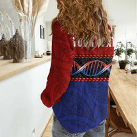 Personalised Samoan DNA-Proud of Samoa Women Casual Shirt Polynesian Patterns LT03 - Polynesian Pride