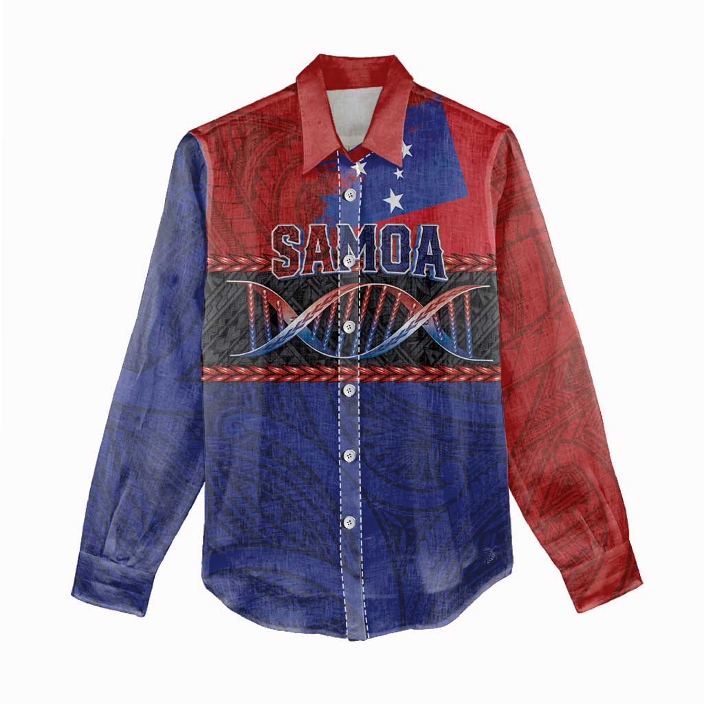 Personalised Samoan DNA-Proud of Samoa Women Casual Shirt Polynesian Patterns LT03 - Polynesian Pride