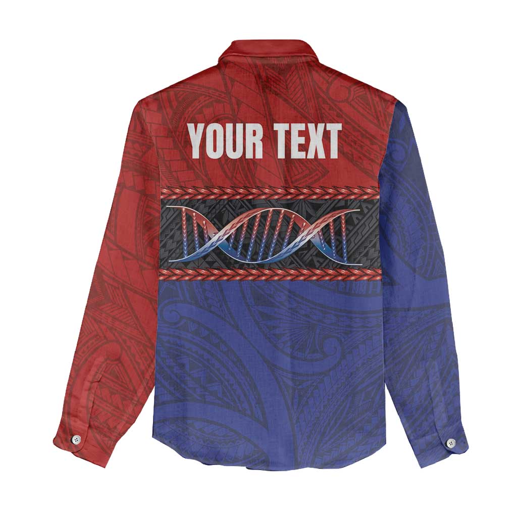 Personalised Samoan DNA-Proud of Samoa Women Casual Shirt Polynesian Patterns LT03 - Polynesian Pride
