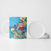 Polynesian Merry Christmas Ceramic Mug Funny Santa with Sea Turtle Beach Plumeria LT03 - Polynesian Pride