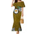 Hawaii James Campbell High School Family Matching Mermaid Dress and Hawaiian Shirt Kakau Pattern Gold Color Version LT03 Mom's Dress Gold - Polynesian Pride