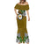 Hawaii James Campbell High School Mermaid Dress Kakau Pattern Gold Color Version LT03 - Polynesian Pride