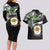 Hawaii James Campbell High School Couples Matching Long Sleeve Bodycon Dress and Hawaiian Shirt Kakau Pattern Black Version LT03 - Polynesian Pride