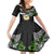 Hawaii James Campbell High School Family Matching Summer Maxi Dress and Hawaiian Shirt Kakau Pattern Black Version LT03 Daughter's Dress Black - Polynesian Pride