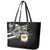 Hawaii James Campbell High School Leather Tote Bag Kakau Pattern Black Version LT03 - Polynesian Pride