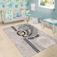 Custom Hawaii James Campbell High School Area Rug Tribal Kakau Pattern LT03 - Polynesian Pride