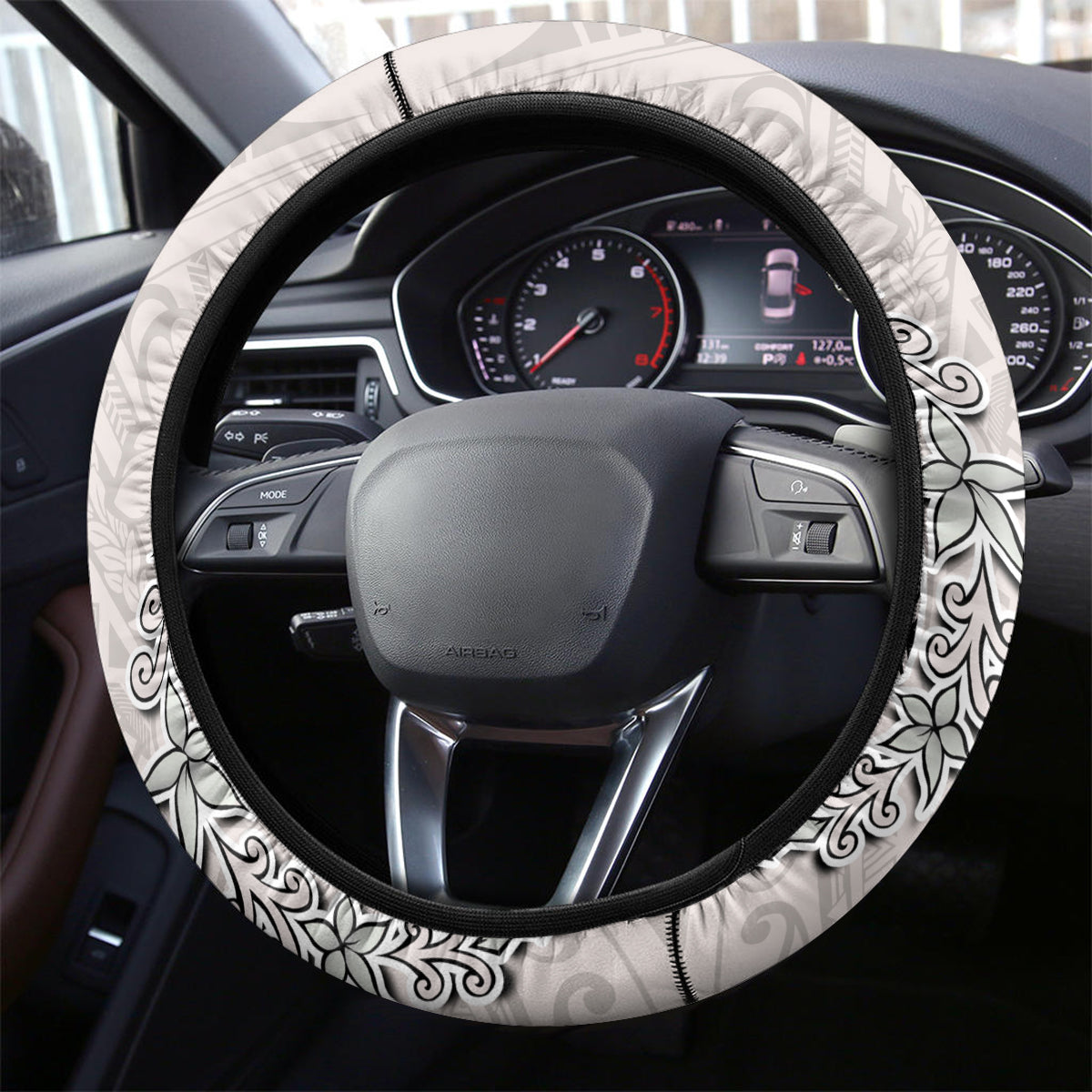 Hawaii James Campbell High School Steering Wheel Cover Tribal Kakau Pattern LT03 - Polynesian Pride