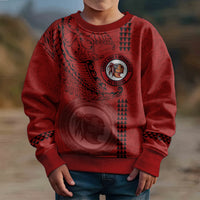 Hawaii Kahuku High & Intermediate School Kid Ugly Christmas Sweater Tribal Kakau Pattern LT03 - Polynesian Pride