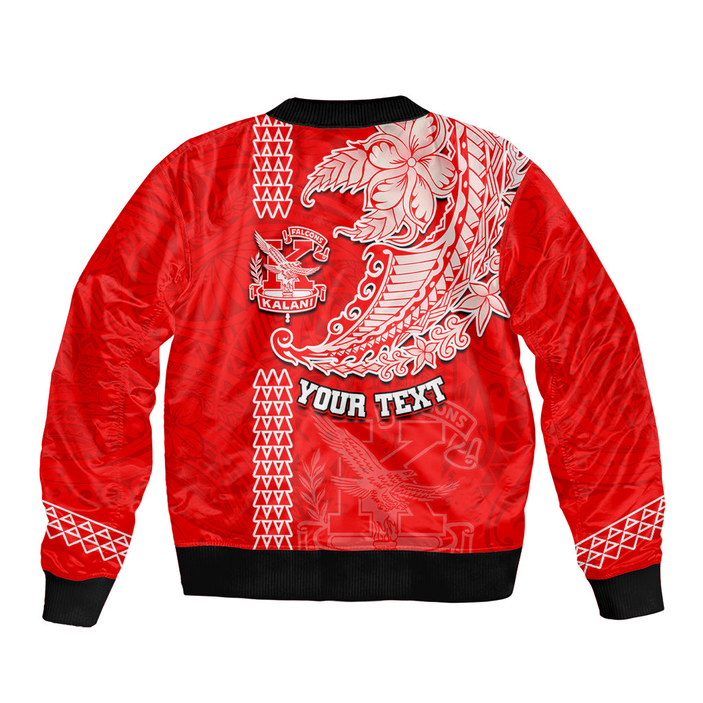 Hawaii Kalani High School Bomber Jacket Tribal Kakau Pattern LT03 - Polynesian Pride