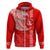 Hawaii Kalani High School Hoodie Tribal Kakau Pattern LT03 Zip Hoodie Red - Polynesian Pride