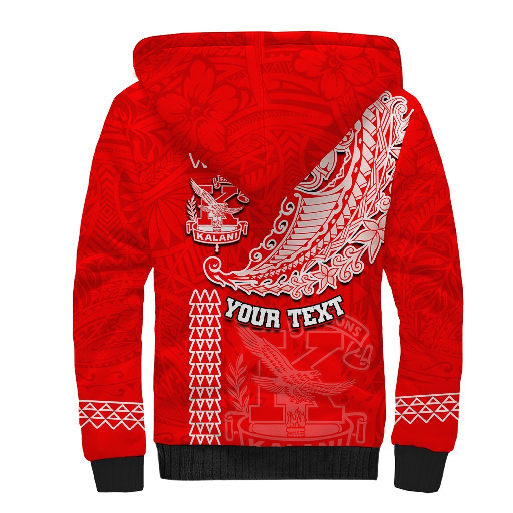Hawaii Kalani High School Sherpa Hoodie Tribal Kakau Pattern LT03 - Polynesian Pride