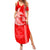 Hawaii Kalani High School Summer Maxi Dress Tribal Kakau Pattern LT03 Women Red - Polynesian Pride