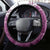 Custom New Zealand Womens Day Steering Wheel Cover Traditional Maori Woman Polynesian Pattern Pink Color