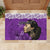 Custom New Zealand Womens Day Rubber Doormat Traditional Maori Woman Polynesian Pattern Purple Color LT03 - Polynesian Pride