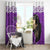 Custom New Zealand Womens Day Window Curtain Traditional Maori Woman Polynesian Pattern Purple Color LT03 - Polynesian Pride