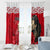 Custom New Zealand Womens Day Window Curtain Traditional Maori Woman Polynesian Pattern Red Color LT03 - Polynesian Pride