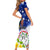 Custom Northern Mariana Islands Commonwealth Covenant Day Family Matching Short Sleeve Bodycon Dress and Hawaiian Shirt Plumeria Flower Splash Style LT03 - Polynesian Pride