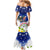 Custom Northern Mariana Islands Commonwealth Covenant Day Mermaid Dress Plumeria Flower Splash Style LT03 - Polynesian Pride