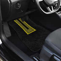 Philippines Polynesian Jasmine Pattern Car Mats With Barong Tagalog Black Style LT03 - Polynesian Pride