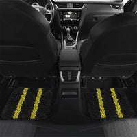 Philippines Polynesian Jasmine Pattern Car Mats With Barong Tagalog Black Style LT03 Set 2pcs - Back Black - Polynesian Pride