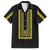 Philippines Polynesian Jasmine Pattern Family Matching Puletasi and Hawaiian Shirt With Barong Tagalog Black Style