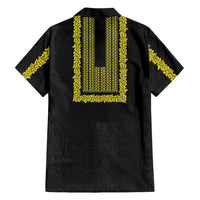Philippines Polynesian Jasmine Pattern Hawaiian Shirt With Barong Tagalog Black Style LT03 - Polynesian Pride