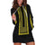 Philippines Polynesian Jasmine Pattern Hoodie Dress With Barong Tagalog Black Style