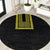 Philippines Polynesian Jasmine Pattern Round Carpet With Barong Tagalog Black Style