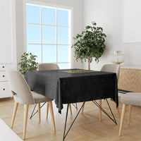 Philippines Polynesian Jasmine Pattern Tablecloth With Barong Tagalog Black Style LT03 - Polynesian Pride